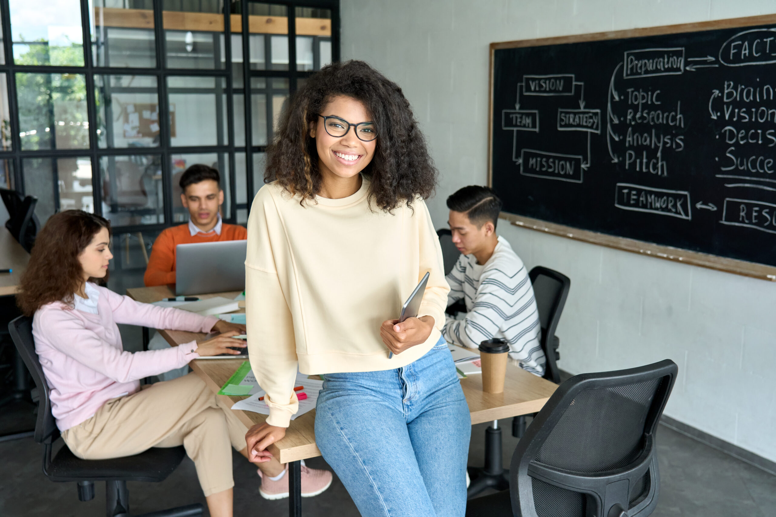 young professional as a marketing intern