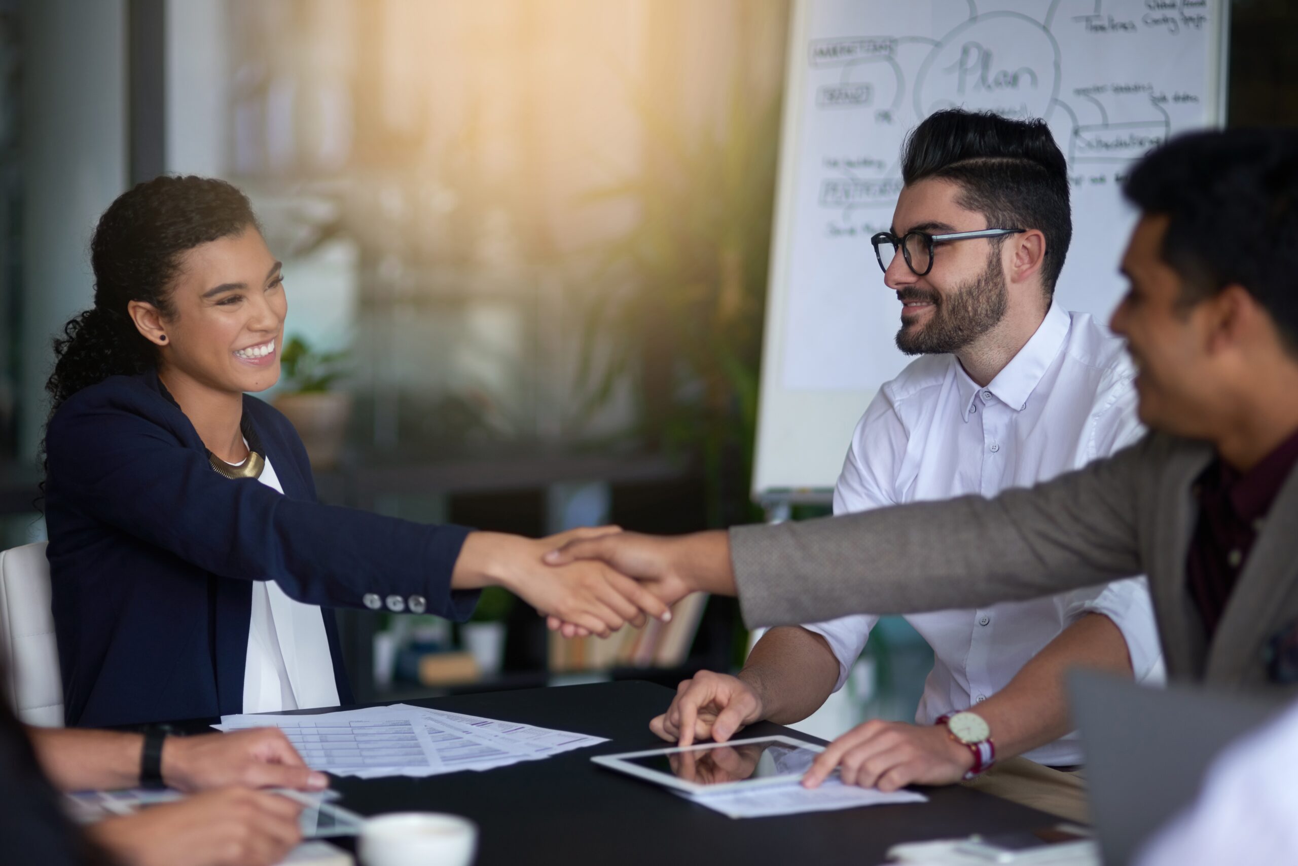 congratulating a woman for a job promotion